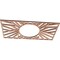 Ekena Millwork Hoover Wood Fretwork Pierced Ceiling Medallion, Cherry, 18"W x 9"H x 6 5/8"ID x 1/4"T CMWP18X09X0250HOCH - alternate 4